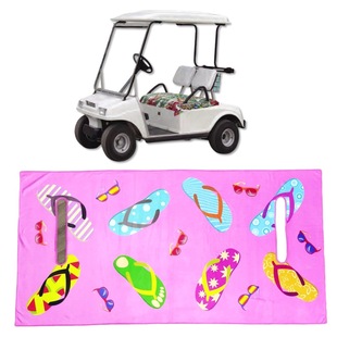 Cross-Border Export Printed Golf Car Towel Ball Car Seat Cushion Towel Replaceable Pattern Custom Pattern Sports Towel