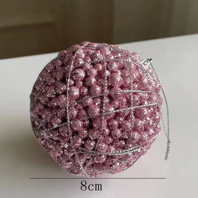 新しいクリスマス装飾ストラップ装飾クリスマスボールピンク重工シリーズ|undefined