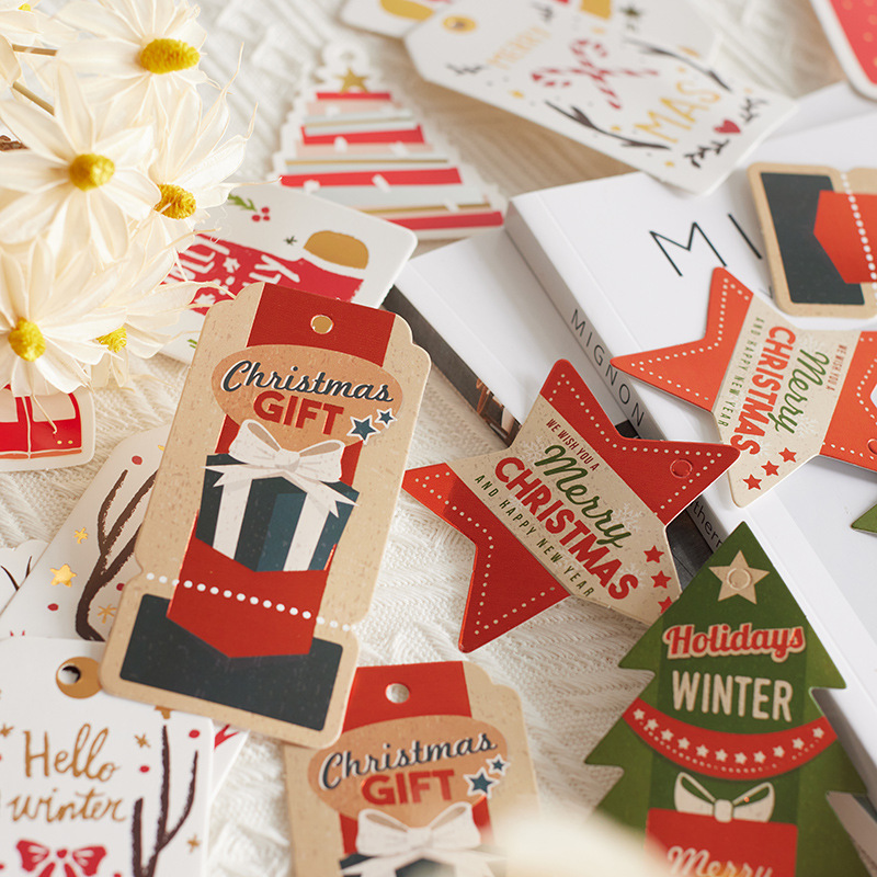 Nordicins tarjetas de Navidad elevadoras decoraciones de Navidad colgante árbol de Navidad colgante decoración tarjeta de mensaje