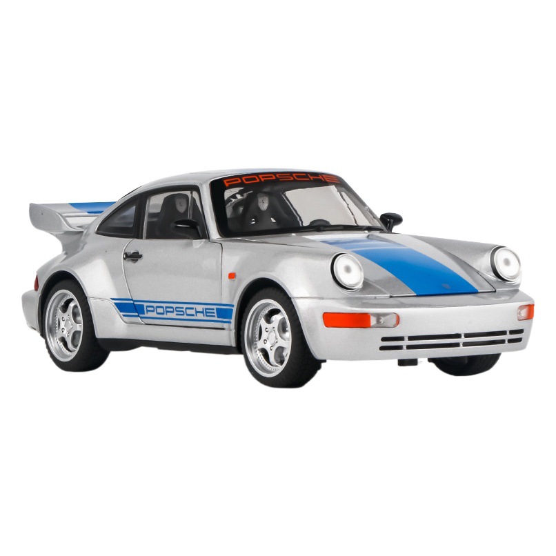 Modelo de coche de aleación Mamba negro 1 a 24 cambio 7-Phantom 911 coche deportivo de sonido y luz puerta Tire hacia atrás modelo de coche de juguete Decoración