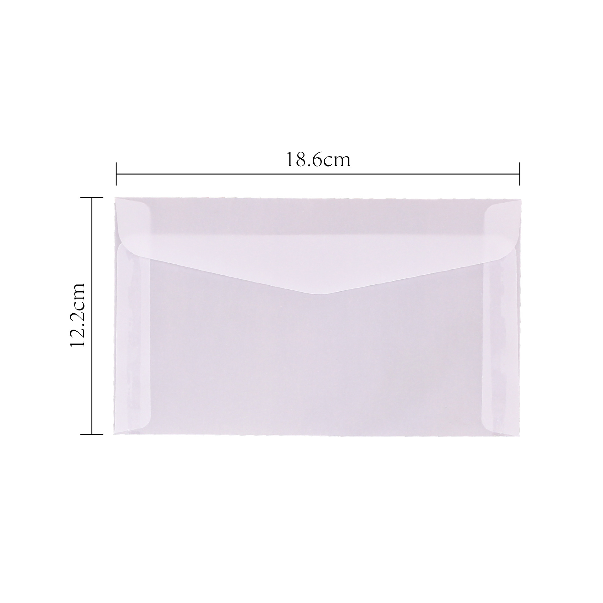 Sobres de papel de ácido sulfúrico transparente al por mayor bolsa de embalaje de invitación de boda tarjeta de bronceado manicura de sentido avanzado bolsa de sobres en blanco