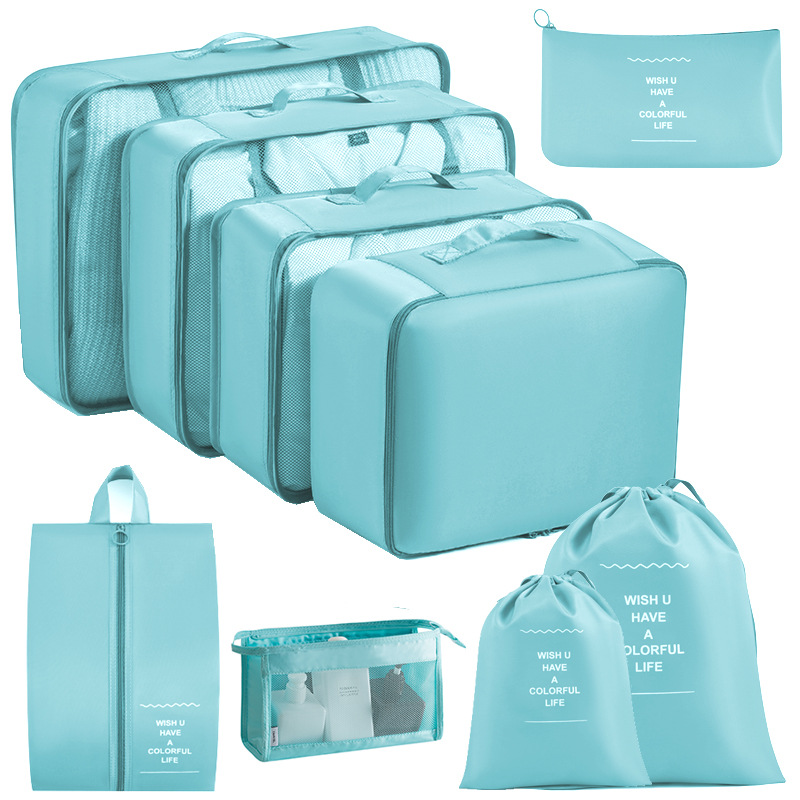 Bolsa de almacenamiento de viaje transfronterizo de ocho piezas Bolsa de almacenamiento de viaje de negocios Bolsa de almacenamiento de gran capacidad Bolsa de almacenamiento de viaje impermeable
