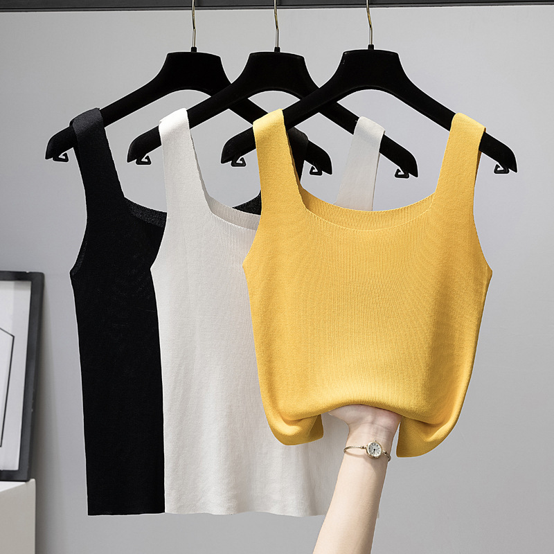Large size camisole women's summer wear bottoming ice silk knitted jacket fat mm loose belly 200kg Large size camisole women's summer wear bottoming ice silk knitted jacket fat mm loose belly 200kg