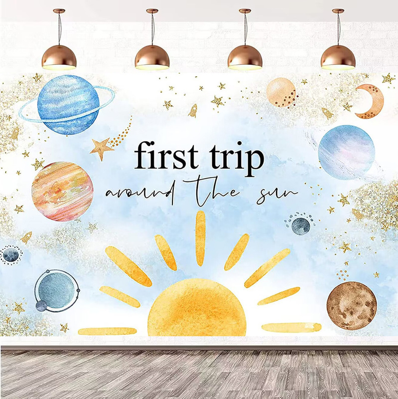 Foreign trade photography background cloth universe interstellar space baby shower photo party decoration 5x3ft Foreign trade photography background cloth universe interstellar space baby shower photo party decoration 5x3ft