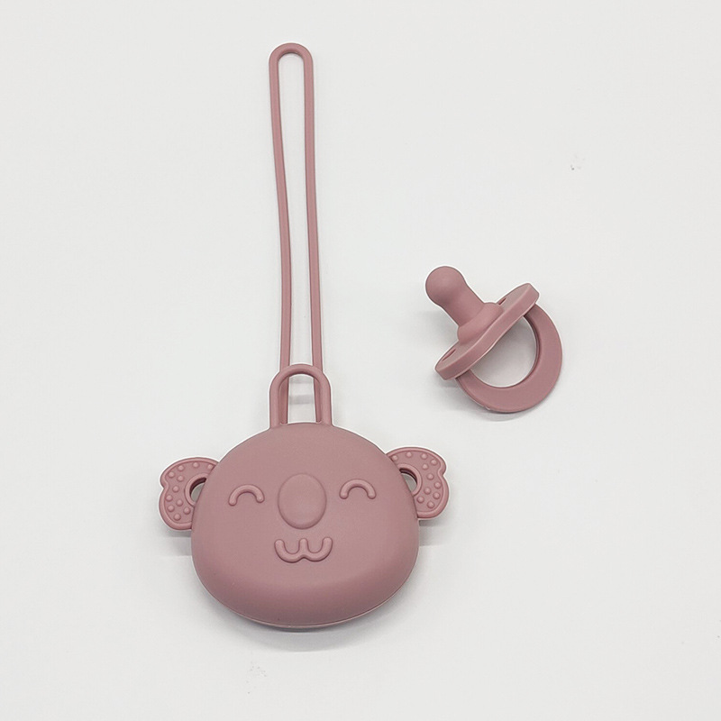 Chupete bolsa de almacenamiento bebé chupete de silicona de calidad alimentaria bebé dibujos animados mordedura música chupete bolsa