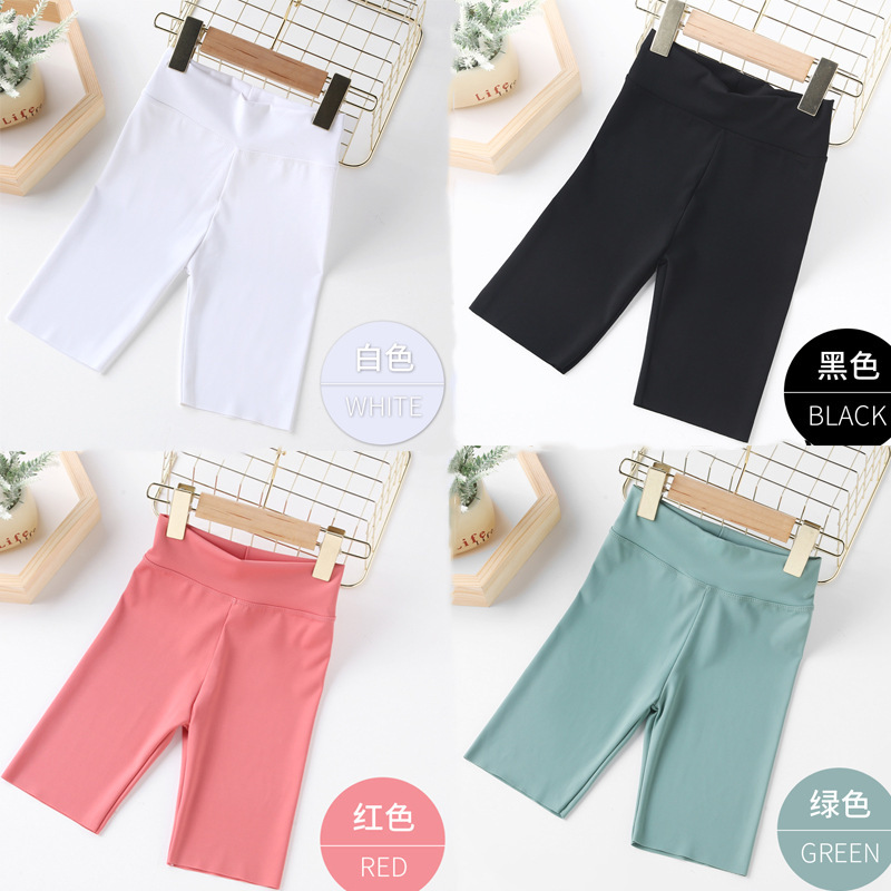 Children's Outer Wear Girls' Five-Point Shark Pants Korean Style Stretch Summer Tight Shorts Girls' High Elastic Yoga Leggings