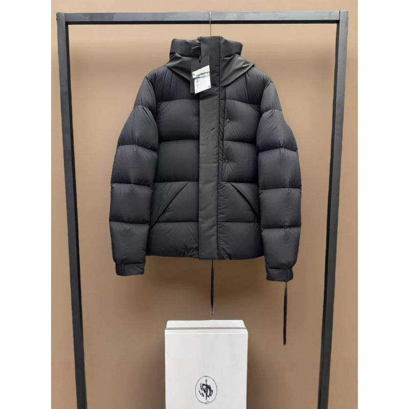 Montblanc down Jacket High Version Winter Unisex Hooded Coat Thick Solid Color Black Warrior Black Label Jacket