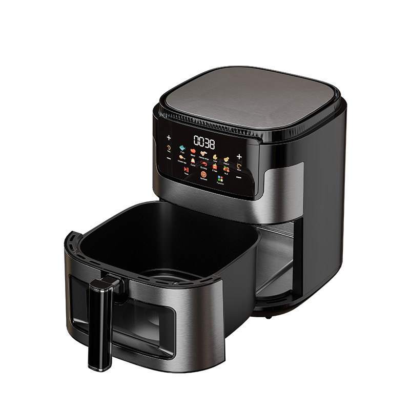 2025年新款15L可视空气炸锅触摸彩屏电炸锅无痕涂层Air fryer110V|undefined