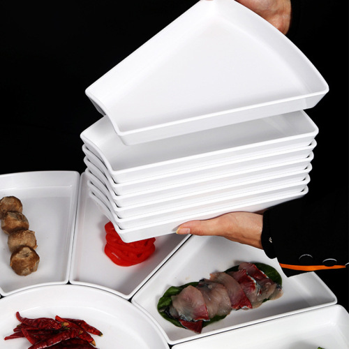 Melamine Hot Pot Fruit Assortment Platter Set for Home Family Reunion Banquet Chinese New Year Dinner Plastic Combined Plates