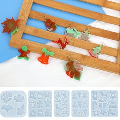 太った女の子diyクリスマスツリー雪だるまペンダントイヤリングドロップ金型木の葉動物イヤリングペンダントシリコン金型