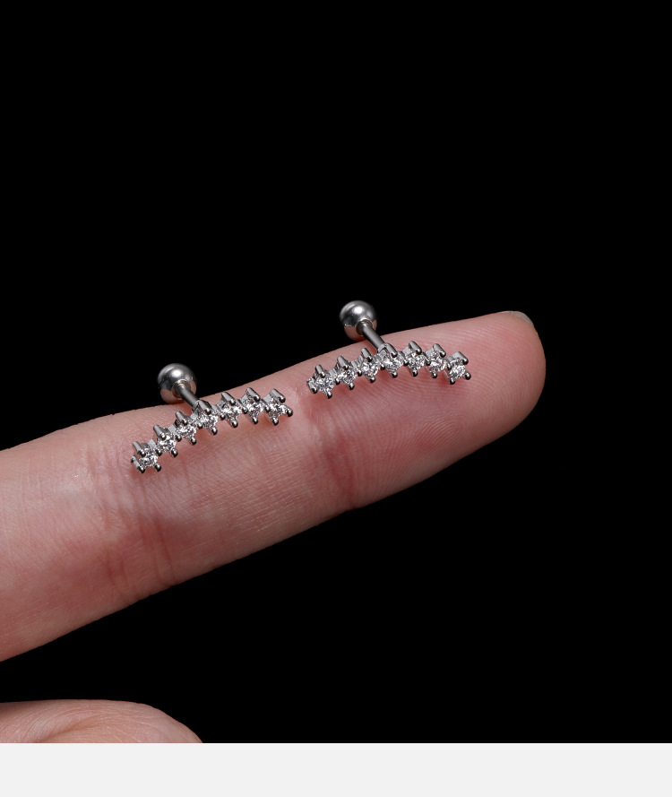 Butterfly Mini Zircon Ear Bone Nail Creative Earrings for Women detail image 10