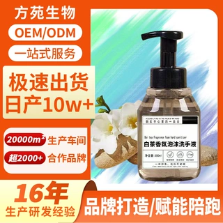 香氛白茶泡沫洗手液定制代加工深层清洁泡沫洗手液按压泡沫洗手液