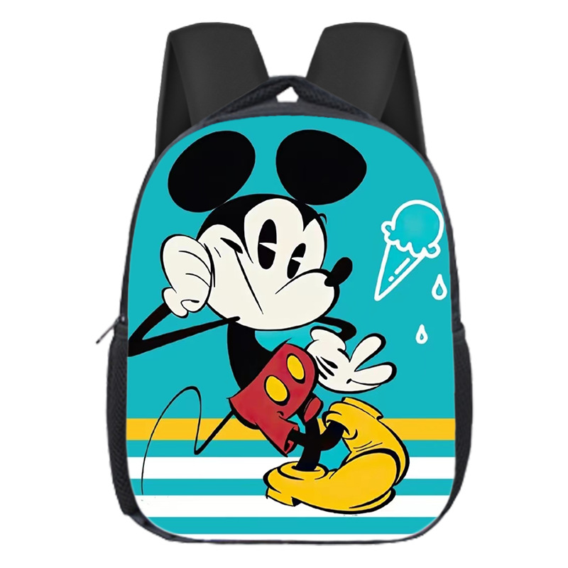 Mochila escolar popular de Mickey para niños, mochila de jardín de infantes, dibujos animados, linda, versátil, para estudiantes de primaria, mochila de gran capacidad, ligera