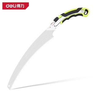 Deli Dl580936 Garden Saw 320mm Sk5 Replacement Blade Three-Sided Grinding Tooth Waist Saw Curved Saw Manual Saw Trimming