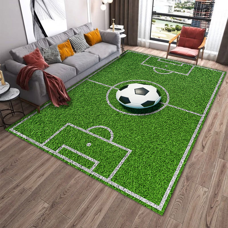 Alfombra de campo de campo de campo verde transfronterizo, alfombra de dormitorio doméstico, sala de estar cubierta, sofá, mesa de té, alfombra resistente a la suciedad y fácil de cuidar