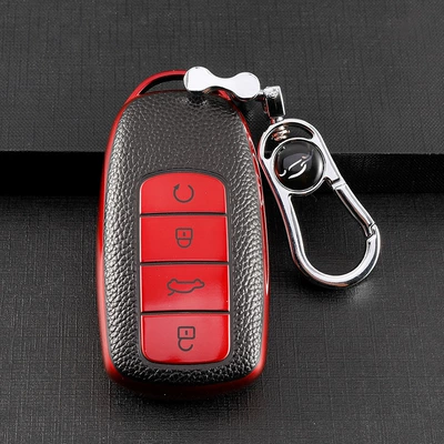 8pro car key bag — Car key bag - chery-h-model-vibrant-red-single-case-metal-buckle