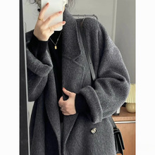 羽绒服内胆羊绒毛呢大衣女中长款冬季新款韩版感加厚外套