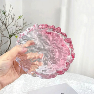 Japanese-style glass pot is a tea set simple dry bubble plate small pot bearing glass tea table cover bowl tea Holder purple clay pot tray