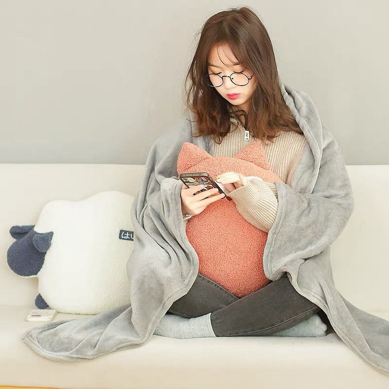 女の子用カーピロー、昼寝枕、掛け布団、オフィス用兼用睡眠用カーピロー、ツーインワン送料無料ブランケット|undefined
