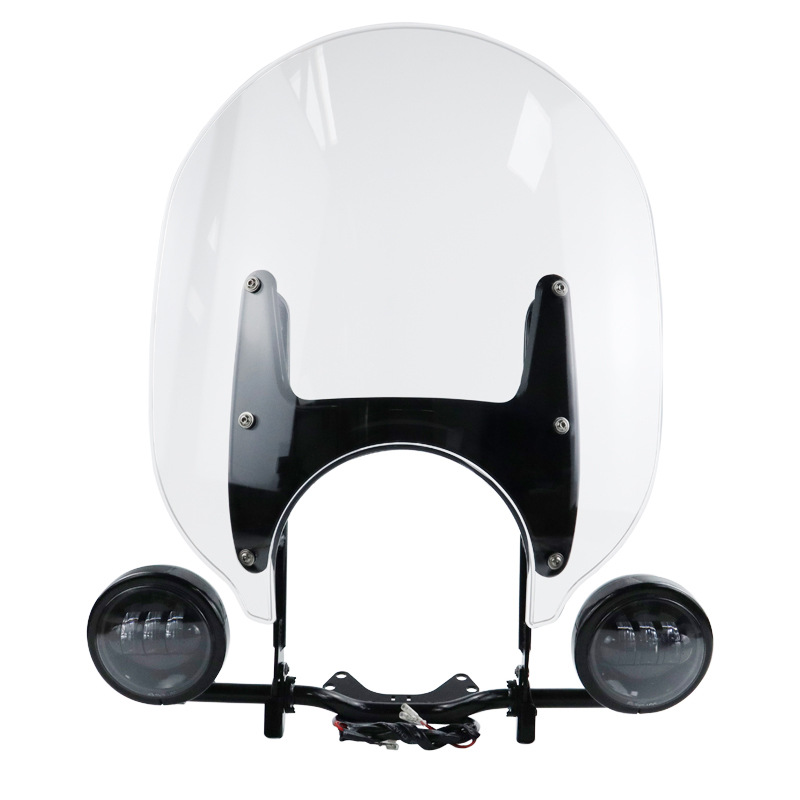 Suitable for Bmw R18 Dreamer Modified Motorcycle Front Windshield Modified Windshield Left and Right Fog Lights