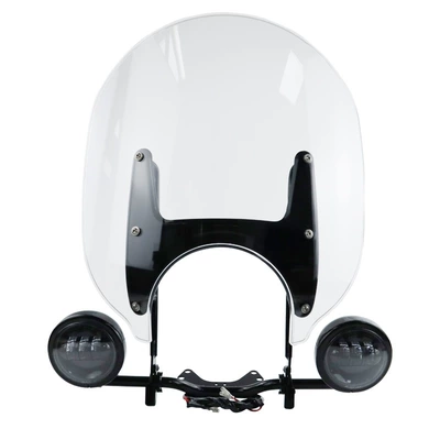 Motorcycle front windshield Dreamer Modified Motorcycle Front - transparent-black-front-windshield-fog-lights