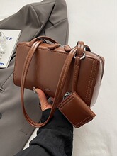 时尚质感复古棕色小包包女2024新款洋气百搭单肩腋下包手提小方包