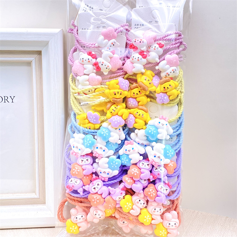 Banda de pelo de animales de dibujos animados de las mujeres 2-en-1 banda de goma de encaje tienda de dos yuanes accesorios para el cabello accesorios para la cabeza