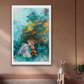 艺术家画三飞线涂鸦系列肖像IP人物装饰画哪吒限量授权现代款高清