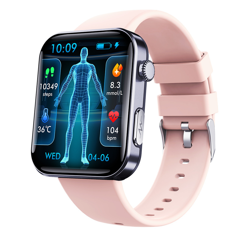 F300 reloj inteligente Bluetooth llamada ECG presión arterial glucosa temperatura corporal ácido úrico lípidos sanguíneos reloj deportivo de salud