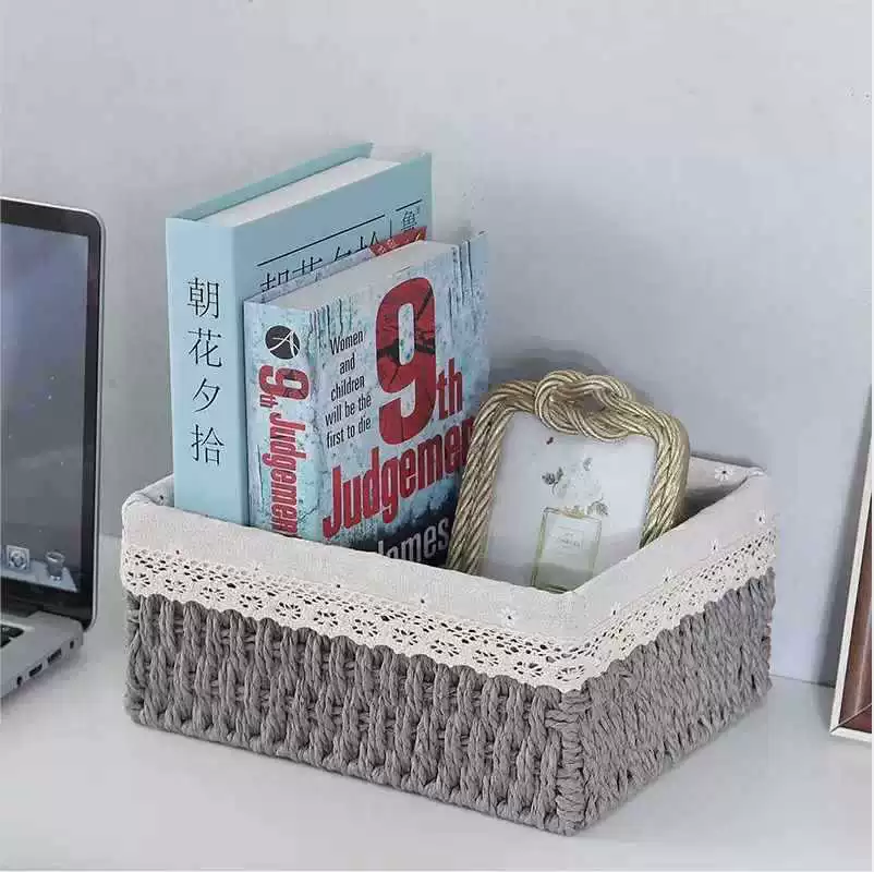 Table storage system, remote control, woven storage box