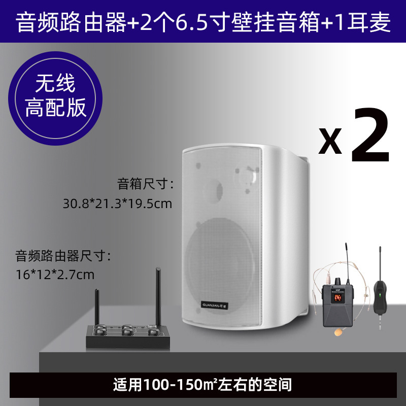 壁挂无线音响店铺舞蹈教室餐厅健身房会议室商用音箱组合套装|undefined