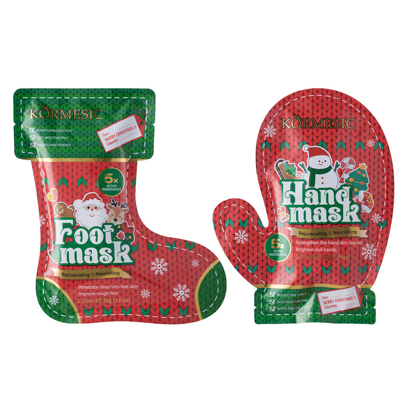 KORMESIC全英文圣诞手膜足膜hand mask补水保湿防干燥平价批发|undefined