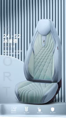 9D Full Surrounding Car Cushion – Universal seat cover - sky-blue-five-seater-universal-model