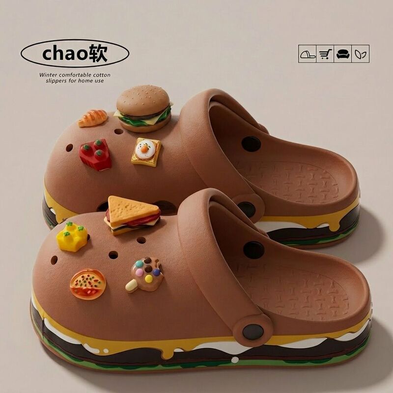 Hamburger-Style Perforated Shoes for Women, Summer Outdoor Wear, 2026 New Model, Height-Increasing, Thick-Soled, Non-Slip, Odor-Resistant, Arch-Supporting Sandals Hamburger-Style Perforated Shoes for Women, Summer Outdoor Wear, 2026 New Model, Height-Increasing, Thick-Soled, Non-Slip, Odor-Resistant, Arch-Supporting Sandals