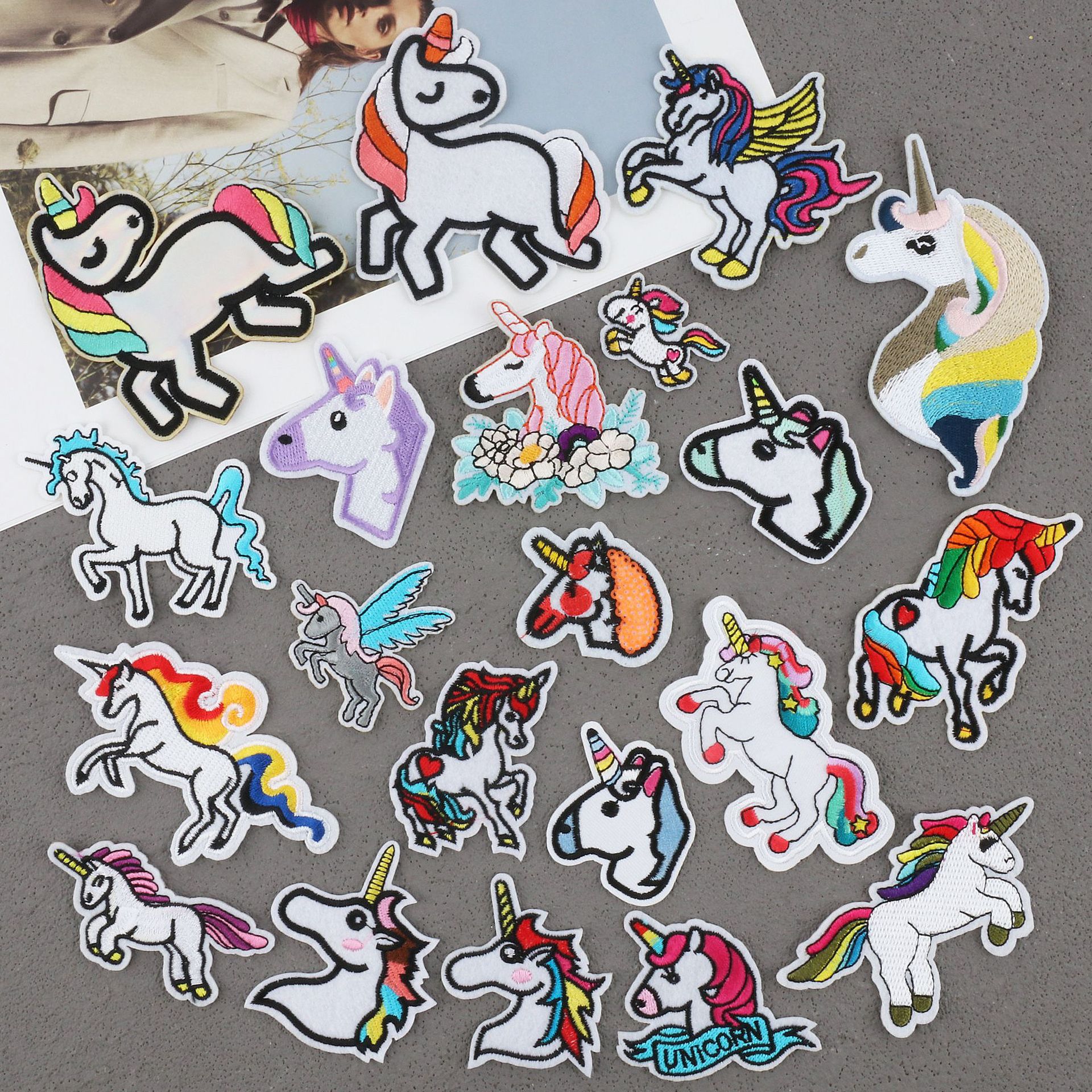 Patch Sticker，Aplique de Unicornio,Parche Unicornio,Parche de