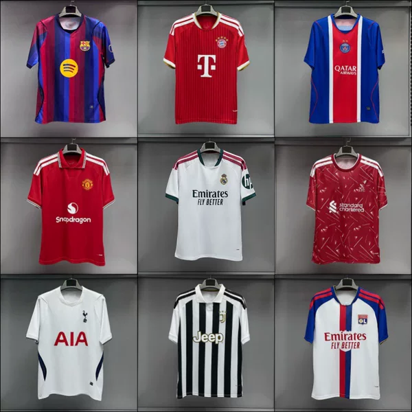 2627 New Season Club Football Uniforms, Fan Version Jerseys for Multiple Teams' Home and Away Games, Quick-Drying Short-Sleeved Jerseys Wholesale