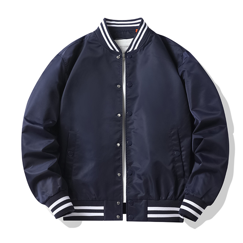 Men's Clothing Baseball jacket men's spring and autumn style personality trend brand retro solid color high street loose pilot jacket_voghion.com