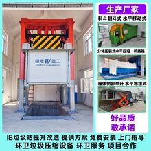 德隆 垂直式垃圾转运站设备 8方垃圾收集压缩机 厂家