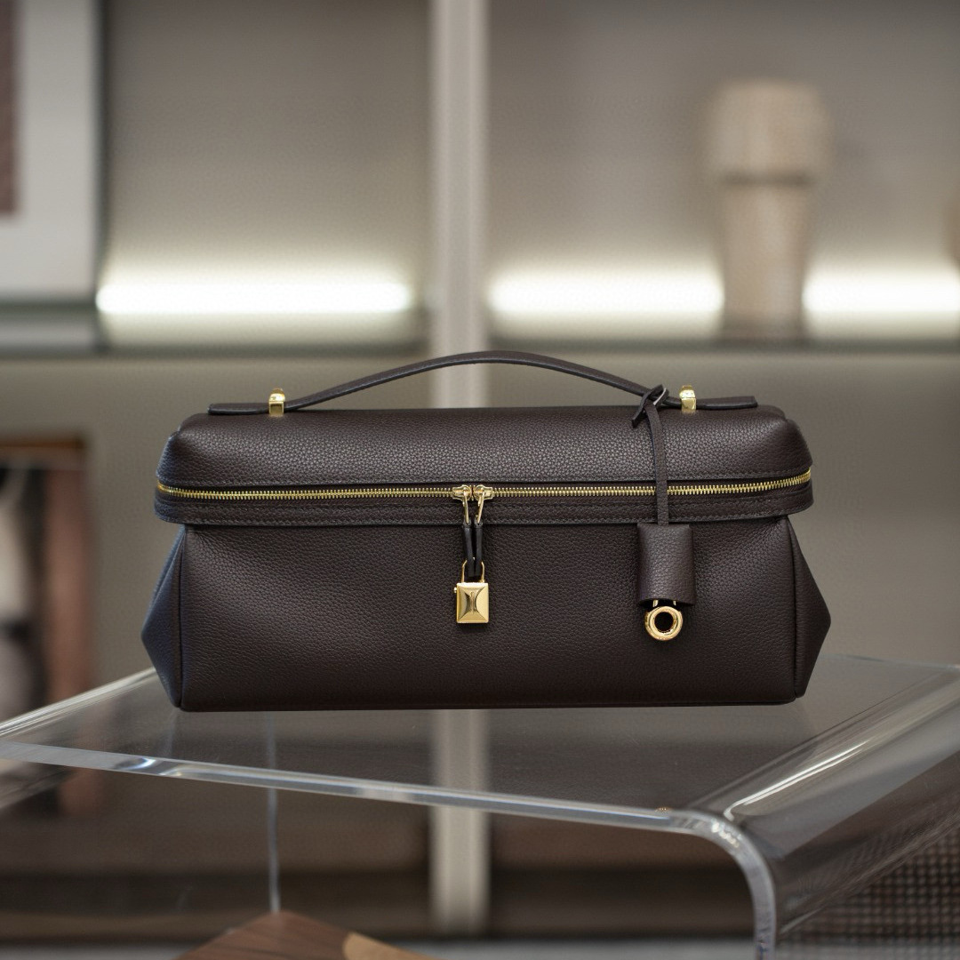 New LP33 Clutch Bag Evening Makeup Bag Genuine Grained Top Layer Cowhide Leather Shoulder Crossbody Bag for Women - Thumbnail 6
