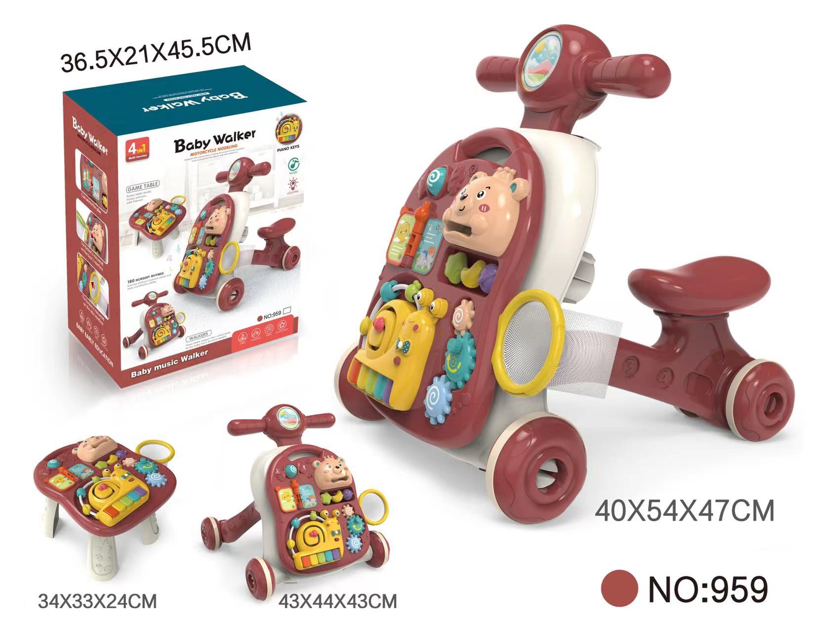 Bebé Walker multifunción carro juguete bebé anti-o-pierna anti-Flip música niño cochecito