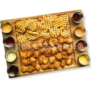 Cross-Border Wooden Double-Sided Deli Board Sauce Cutting Board Rectangular Kitchen Stove Cover Wooden Household Cheese Board Thickened