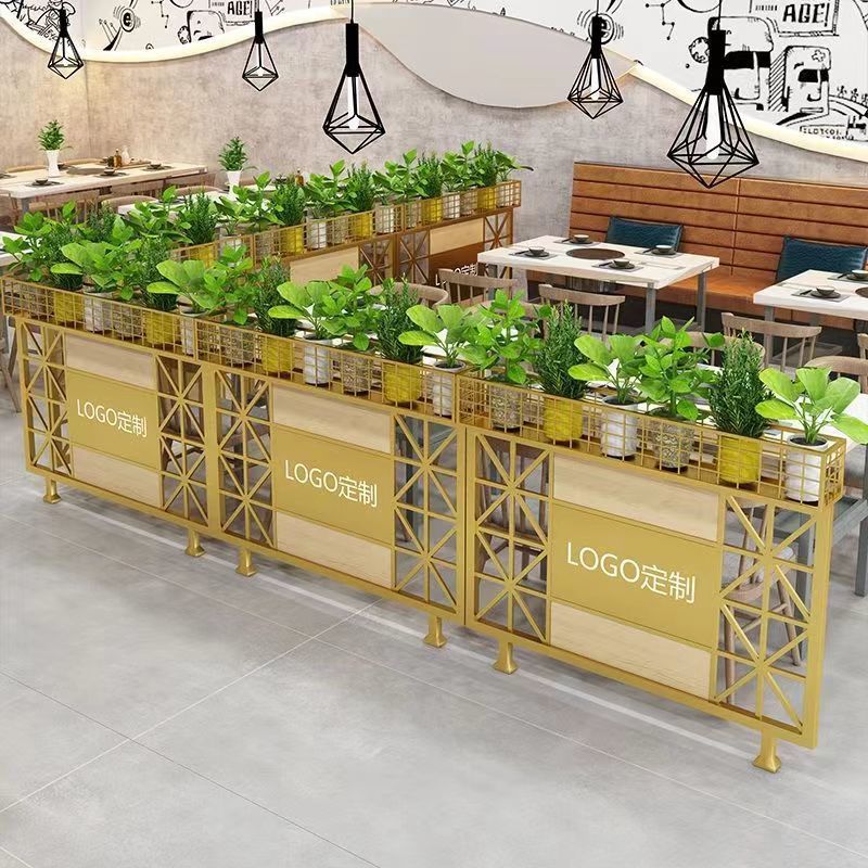 Iron Indoor Partition Screen Hot Pot Fence Catering Barbecue Shop Fence Hotel Restaurant Booth Milk Tea Shop Flower Stand