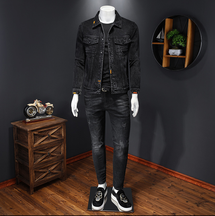 F1445 1590K ÁO KHOÁC NAM ZHETYCH DÁNG ÔM BODY GỢI CẢM SEXY MÙA XUÂN THU ĐÔNG PHONG CÁCH HÀN QUỐC THỜI TRANG NAM JEAN BÒ G04 SẢN PHẨM MỚI