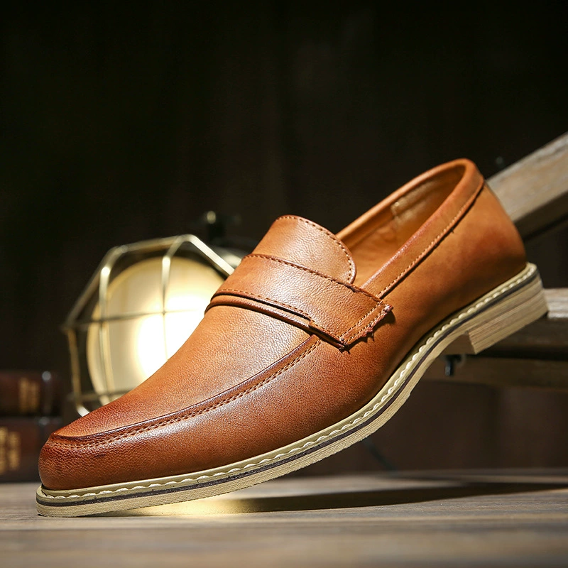 Весенняя новая мужская кожаная обувь ножки джентльменская обувь деловая обувь Вэньчжоу оптовая белая кожаная обувь мужская обувь