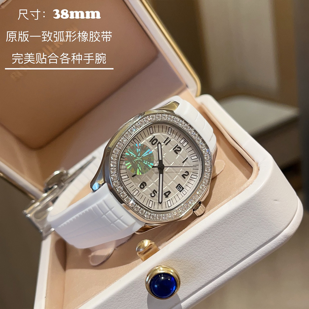 Baida Diamond Ring Grenade Stainless Steel Quartz Women's Watch Cross-Border Hot Selling Manufacturer Wholesale Quartz Watch