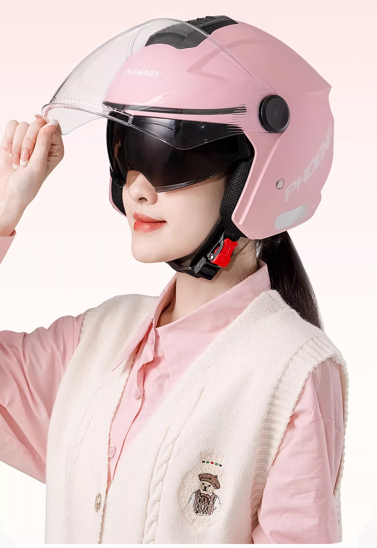 Certified Motorcycle Half Helmet 3C Winter Electric Vehicle Helmet