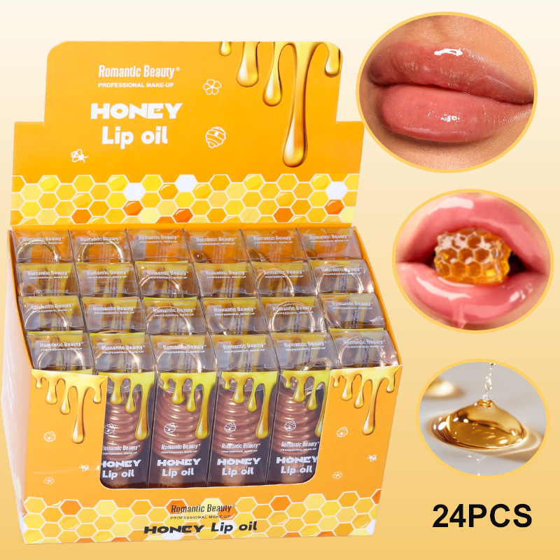 Transfronterizo brasileño miel lipstick humectante lápiz labial espejo esmalte labial de abeja con botón de hebilla nuevo lipstick