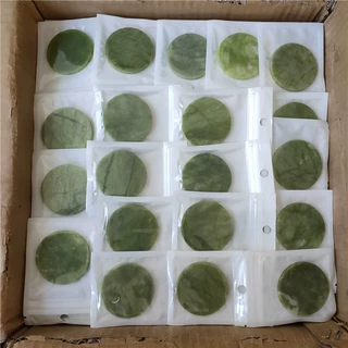 定制包装抛光玉石片嫁接睫毛用床垫坐垫枕头用鼓垫打孔玉石片