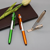 Creative multifunctional folding LED light pen four -in -one mobile phone bracket touch pen print logo advertising gift pen