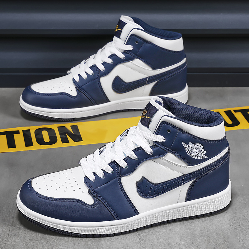 Spring Aj Men's Shoes High-Top Obsidian Aj1 Mid-Top North Carolina Blue Air Force One Black and White Panda Women's Sneakers